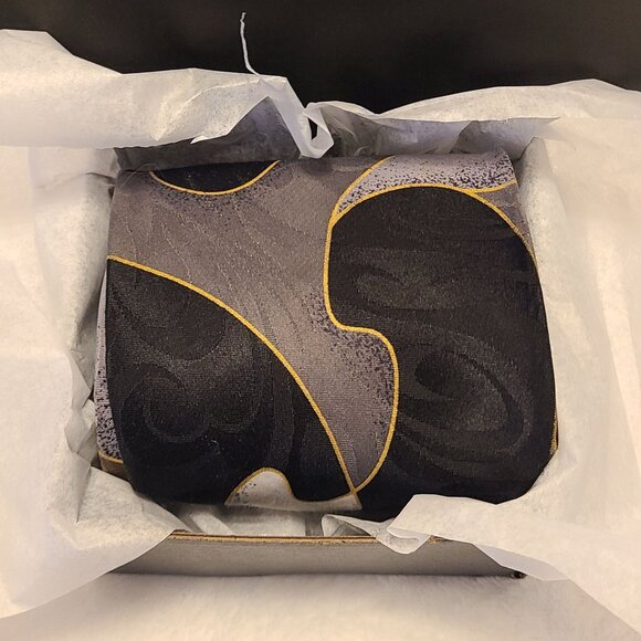 Ketch Classics Patterned Silk Tie Black White Gray - Picture 11 of 11